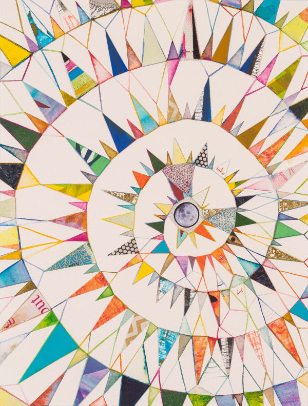 Meditation No. 27, 2018-2020 collage, watercolor and acrylic on paper 12.5 x 9.5"