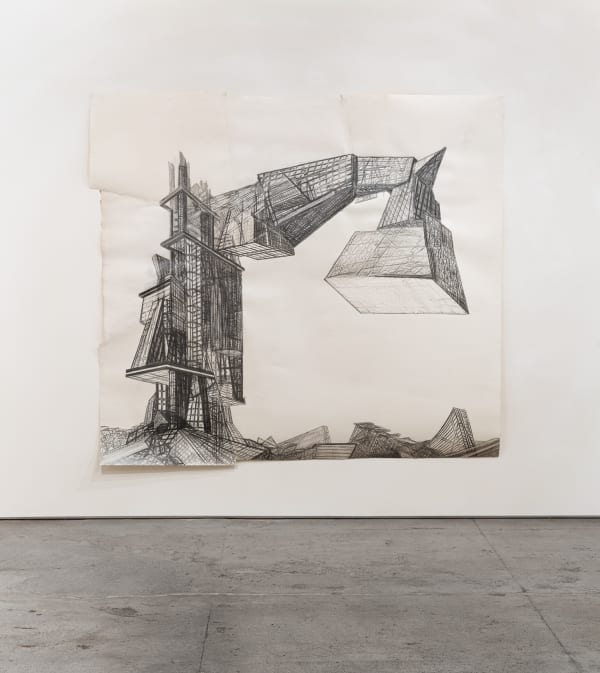 LandForm 1, 2021 graphite on paper 84 x 84"