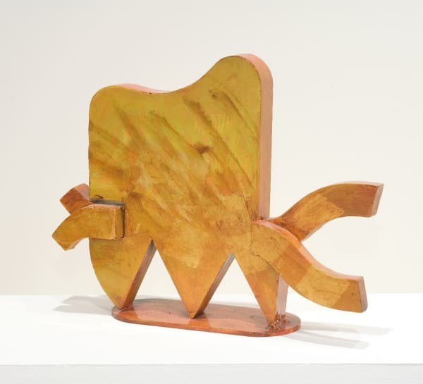 Ancon II, 2002 steel with paint & gold leaf 13.5 x 16.5 x 4