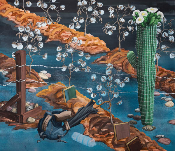 Pima Cotton, 2024 Flashe, ink and spray paint on canvas over panel 72 x 84"