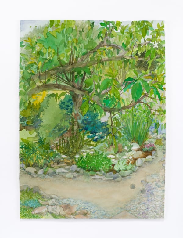 Branching Path, 2020 watercolor on paper 30 x 22" image 35 x 27.5" framed