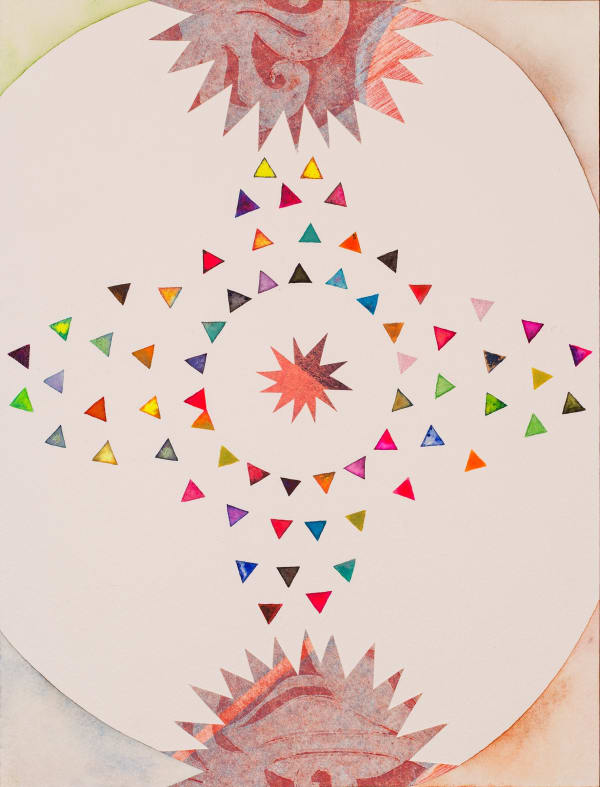 Meditation No. 7, 2018-2020 collage, watercolor and acrylic on paper 12.5 x 9.5"