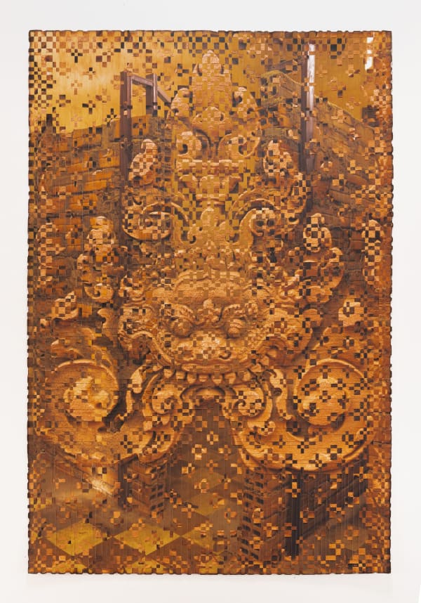 Monuments and Memorials 3, 2021 c-prints and linen tape 64.5 x 43" unframed