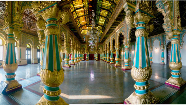 Mysore Palace lll, 2020 assembled archival inkjet print 18 x 32" unframed 26 x 39" framed