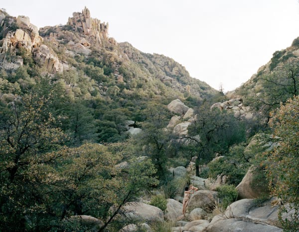 Self Portrait with Casper, Texas Canyon, 2006/2022 inkjet print 24 x 30" image 25 x 31" framed