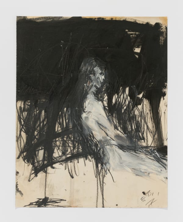 Untitled (figure 2), 1958 - 1965 graphite and paint on paper 11 x 8.5" paper 19.5 x 15.75" framed