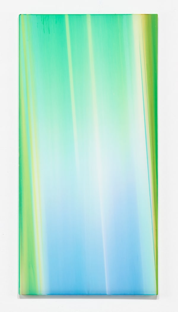 Day by Day, 2021 polymer and pigment on cast acrylic 48 x 24"