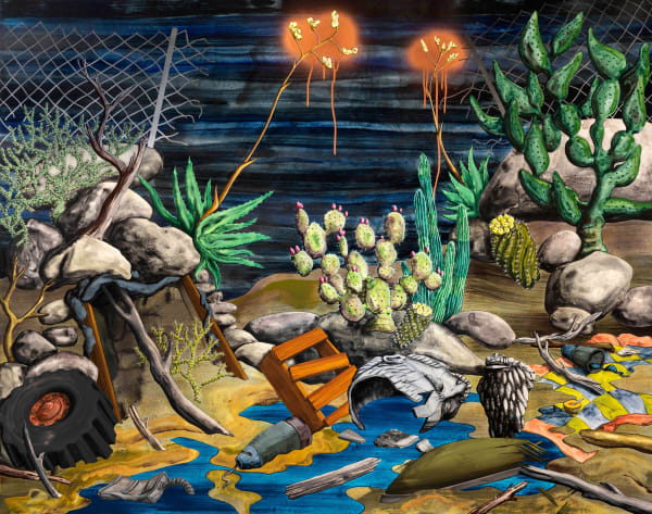 Storm-Born Waters (J.W. Powell, Forgotten), 2019 Flashe and spray paint on canvas over panel 47 x 60"