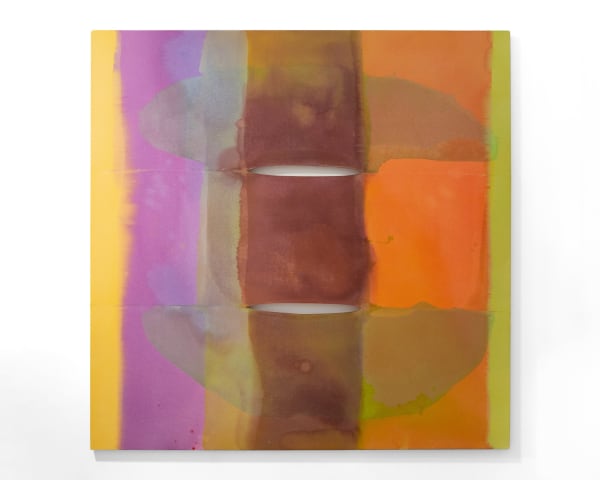 Fish Bone, 2024 acrylic on Kwangmok (Korean muslin) 60 x 60"