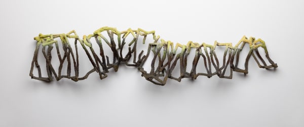 Escarpment 1, 2022 cast bronze with patina (ferric acid, latex paint and pastel) 7.5 x 32 x 6.5"