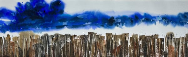 Untitled, 2023 watercolor on paper 8.5 x 27.5" paper 17.25 x 35.75" framed