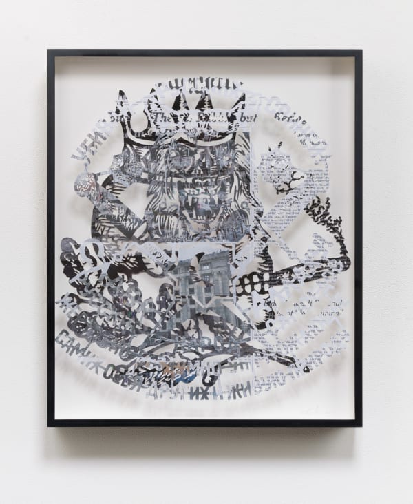 The end of History, "Suffering widens", 2022 hand cut archival pigment print 24 x 20"