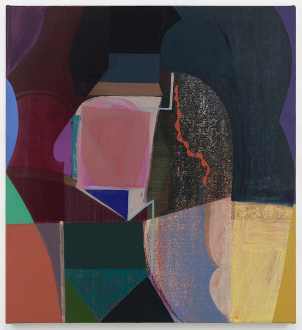 Untitled, 2023 acrylic and Flashe on canvas over panel 24 x 22"