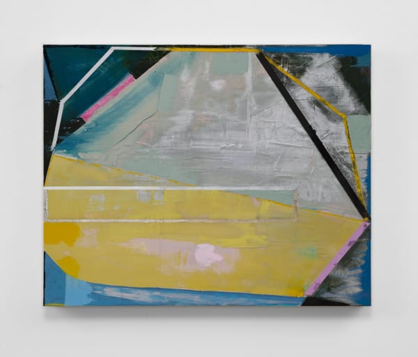 Bathyscaphe (for CM), 2021 acrylic, oil, paper, silver leaf, graphite and pastel on panel 24 x 30"