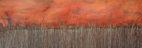 A Gentle Madness, 2020 acrylic and Flashe on canvas on panel 42 x 120" (diptych)