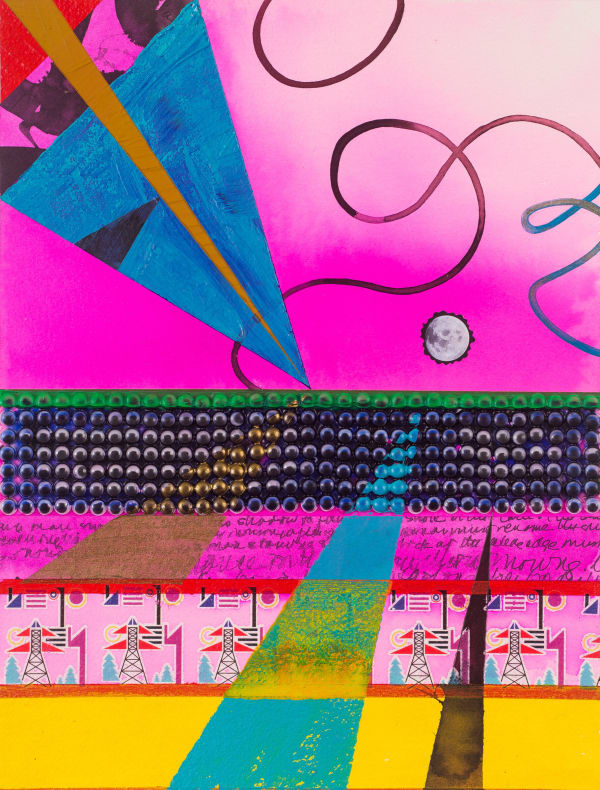 Meditation No. 22, 2018-2020 collage, watercolor and acrylic on paper 12.5 x 9.5"