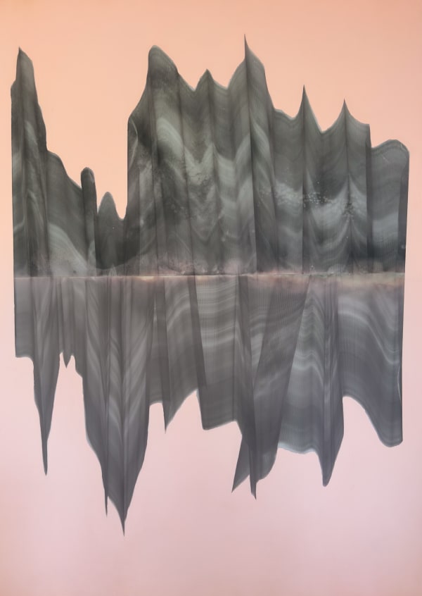 Light record 3, 2024 Ilford rc photo paper, acrylic, resin, matte medium 84 x 60"