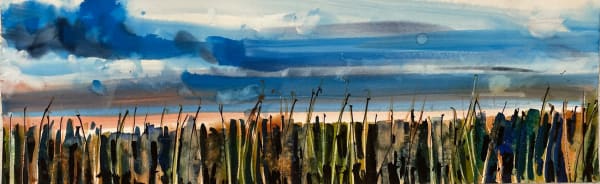 Untitled, 2021 watercolor on paper 6 x 18" paper 14 x 26" framed