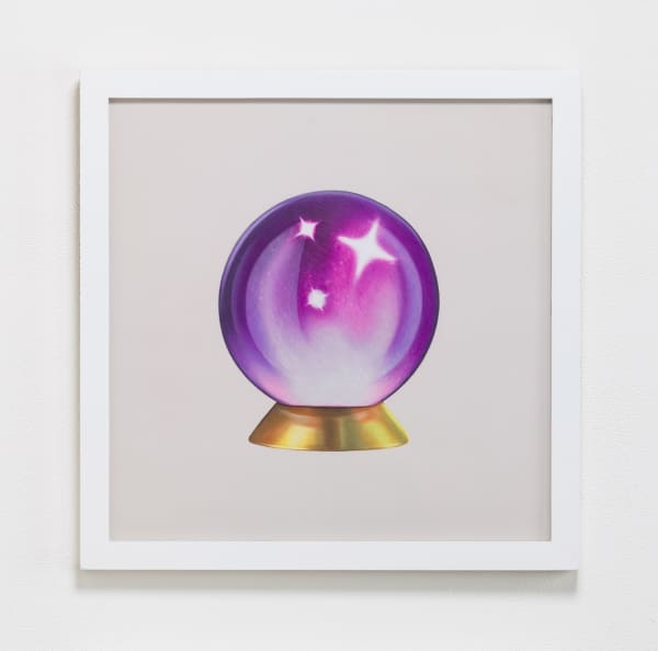 Crystal Ball, June 22, 2017, 2017 colored pencil on paper 17.5 x 17.5" paper 19.25 x 19.25" framed