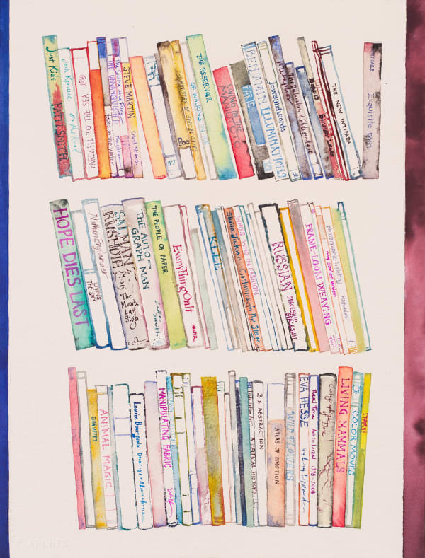 Meditation No. 19, 2018-2020 collage, watercolor and acrylic on paper 12.5 x 9.5"