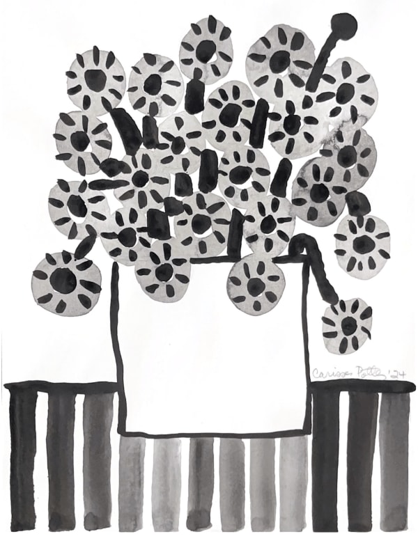 Carissa Potter, Flowers in Square Pot, 2024