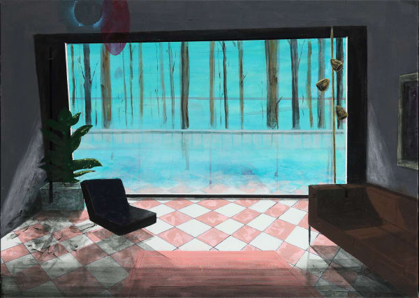 Erik Parra, Interior with Picture Window, 2015
