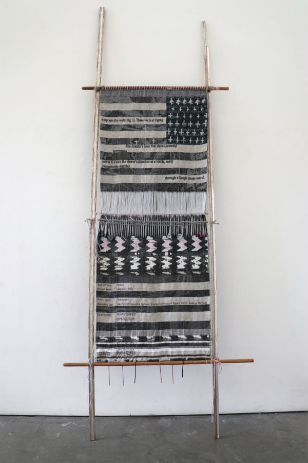Kira Dominguez Hultgren, Loom with Textile (After Asdzáá Tl'ógí), 2018