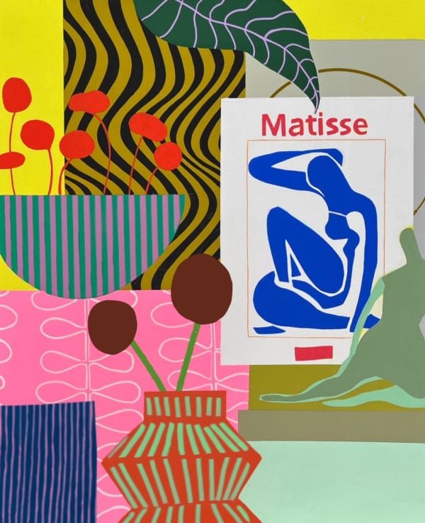 Mary Finlayson, Matisse Book with Henry Moore Figure and Plants, 2024