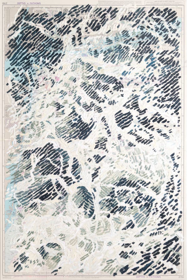 Martin Machado, New York Harbor and Approaches, Wake Series, 2023