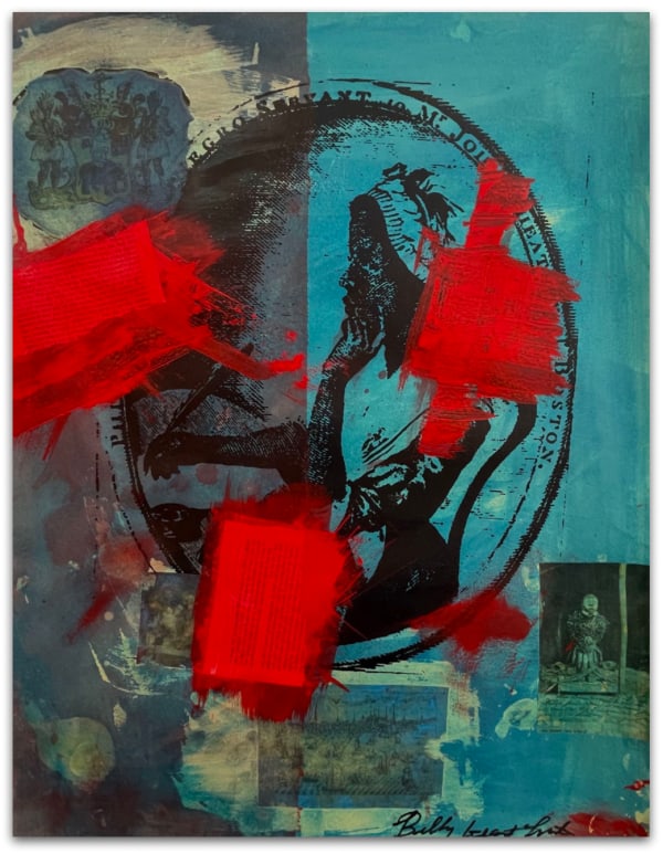 Billy Gerard Frank, Indigo: Entanglements. Fragment on Paper 3