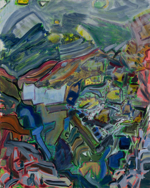 Alice Jones Town Over Oil on canvas 20 x 16 in 50.8 x 40.6 cm