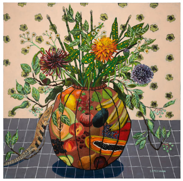 Sarah Steedman, Vase Fruit with Skink
