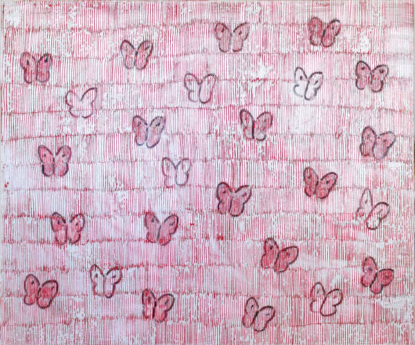 Hunt Slonem Red Mist, 2020 Oil on canvas 50 x 60 1/2 in 127 x 153.7 cm
