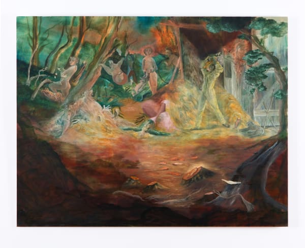 Kate Hargrave The Milkmaid Oil on birch panel 42 x 50 in 106.7 x 127 cm