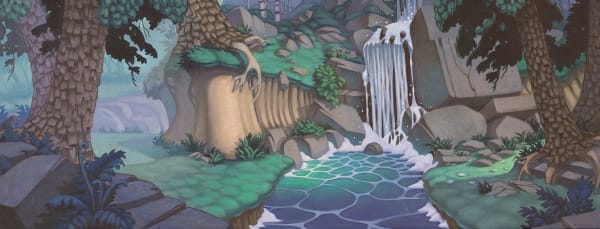 Nathaniel Meyer Grotto Oil on canvas 40 x 16 in 101.6 x 40.6 cm