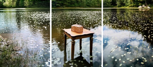 David Hilliard Dad At Manmade Pond Archival Pigment Print 24 x 60 in 61 x 152.4 cm
