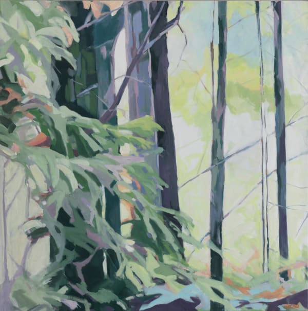 Anne Ireland Cascade Oil on linen 30 x 30 in 76.2 x 76.2 cm