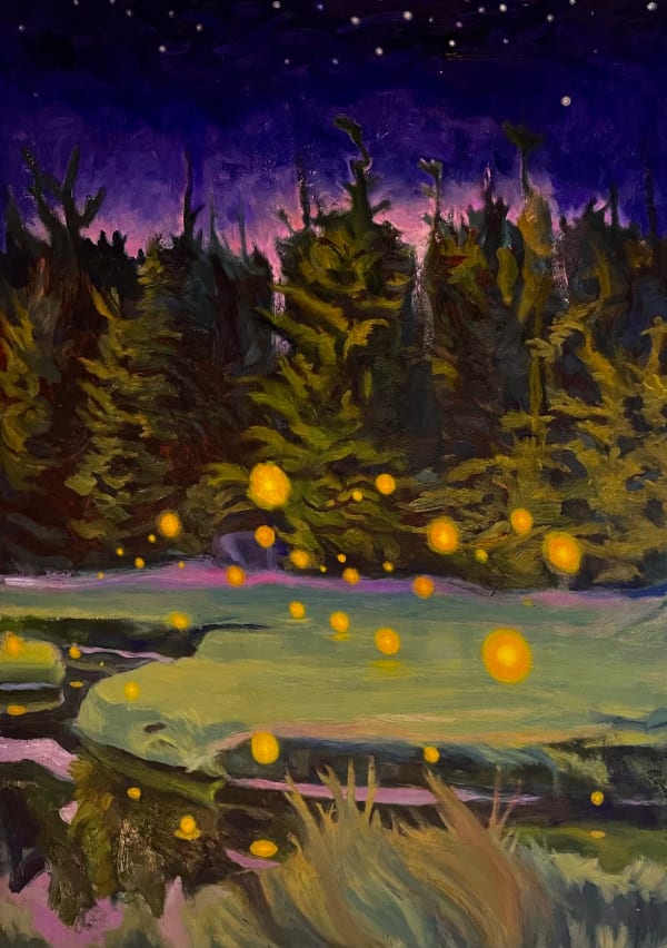 Matthew Meyer July Fireflies Oil on canvas 34 x 24 in 86.4 x 61 cm