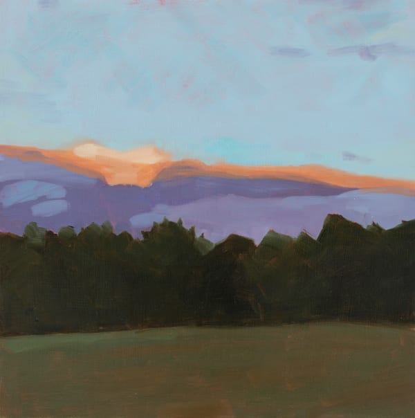 Anne Ireland Days End Oil on panel 12 x 12 in 30.5 x 30.5 cm