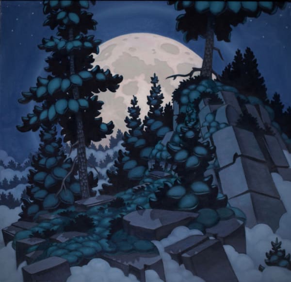 Nathaniel Meyer Lunar Peak Oil on canvas 30 x 30 in 76.2 x 76.2 cm