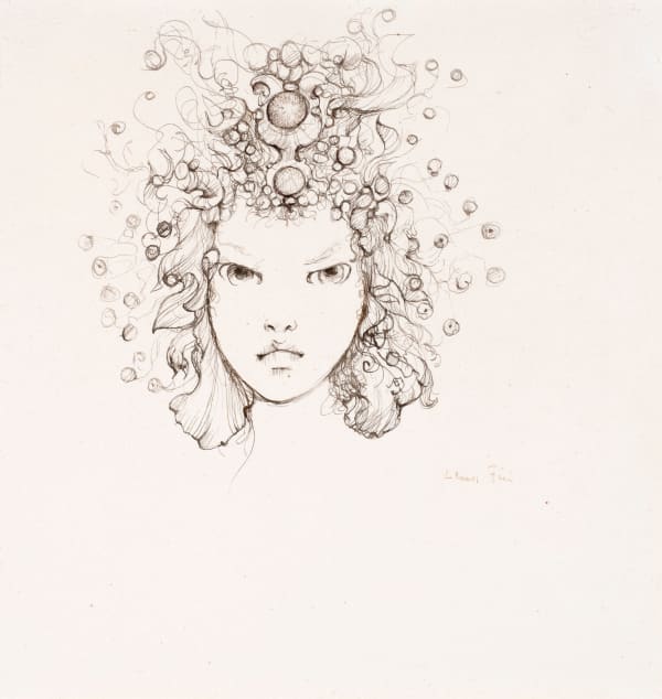 Leonor Fini (1907 – 1996), Female face, from the Book of Monelle