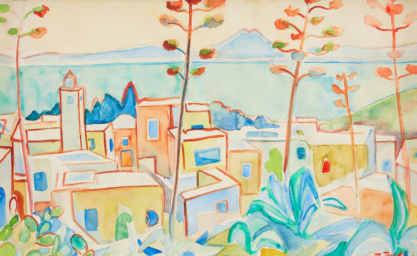 Zoubeir Turki, View from Sidi Bou Said, Tunisia
