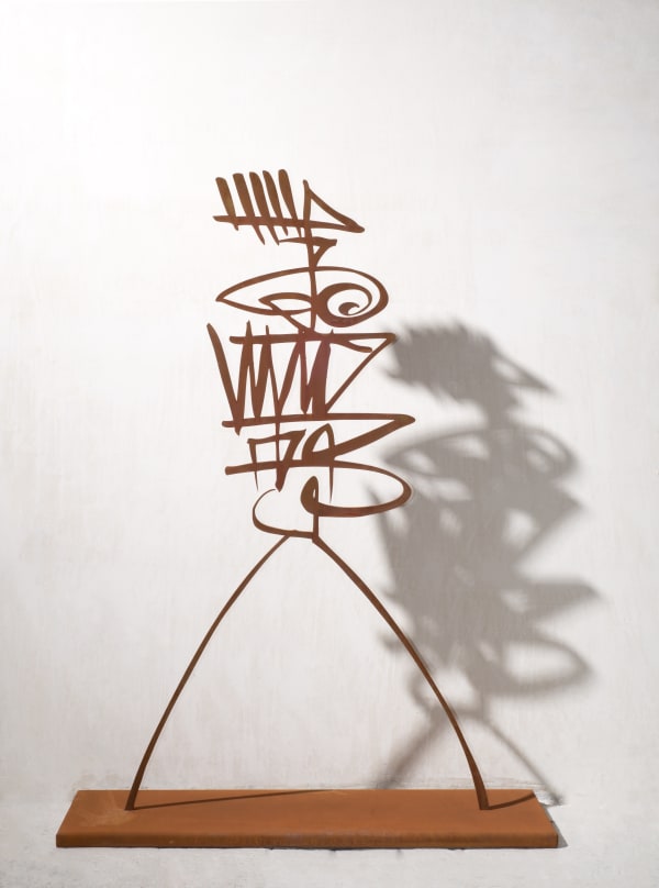 Rachid Koraïchi Les Priants 05, 2015 Corten steel Unique piece 160 x 119 x 2 cm