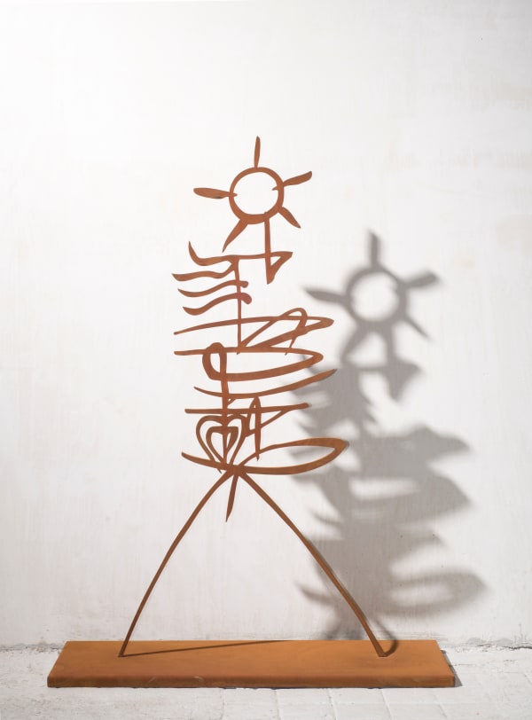 Rachid Koraïchi Les Priants 01, 2015 Corten steel Unique piece 160 x 119 x 2 cm