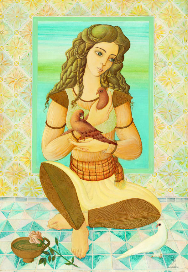 Jellal Ben Abdallah, Femme aux Colombes , 1965