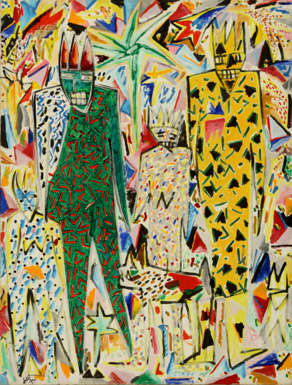 Abderrazak Sahli Sans titre, 1990 Acrylic on canvas 121 x 91 cm