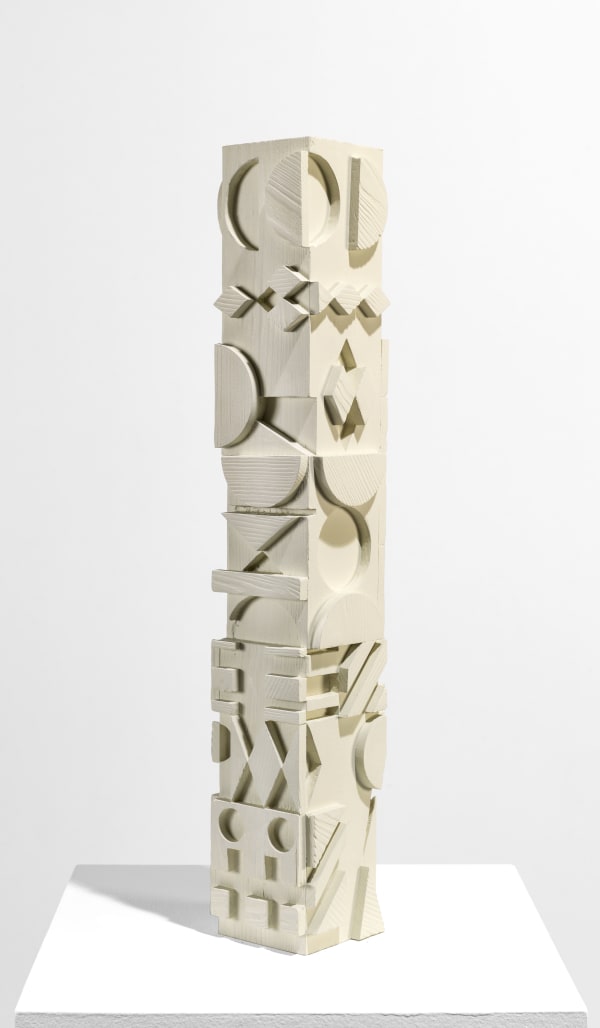 Jorge Riveros, : Konstruktive Säule in weiß # 4, 2021