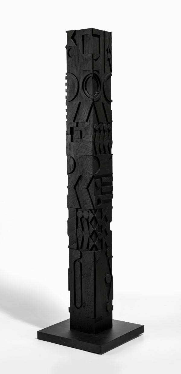 Jorge Riveros, Konstruktive Säule in schwarz # 1, 1973 - 2020