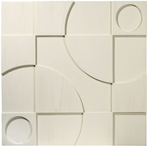 Jorge Riveros, Konstruktive Form in weiß # 3, 2021