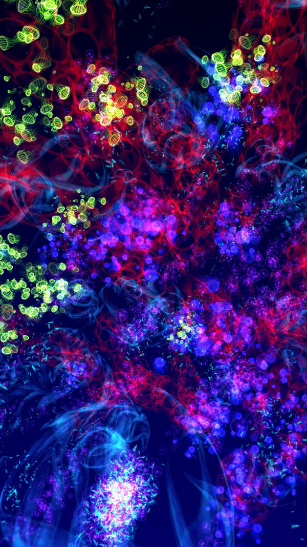 MIGUEL CHEVALIER, Digital plancton, 2021